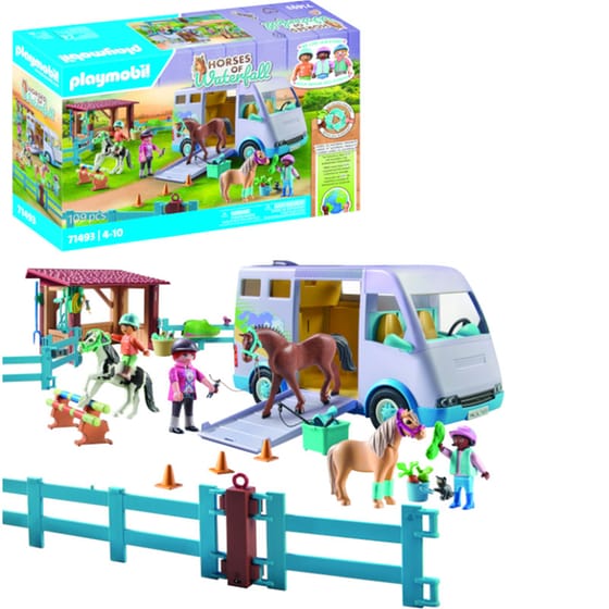 PLAYMOBIL® Horses of Waterfall Μαθήματα Ιππασίας με όχημα μεταφοράς αλόγων (71493) image 1