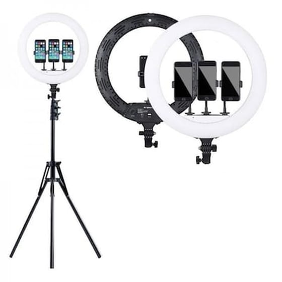 Led Ring Light With 3 Mobile Holders 35cm image 0