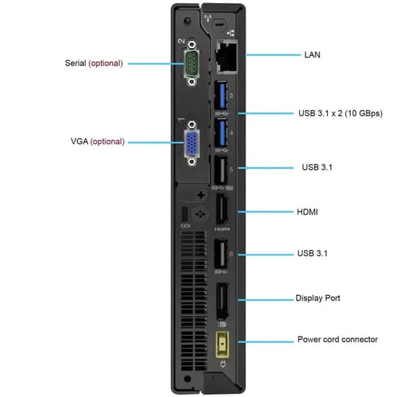 Refurbished Desktop Lenovo M720Q (Intel G5400T/8GB/256GB SSD/Intel Graphics 630/Win11Home)| Grade A image 2