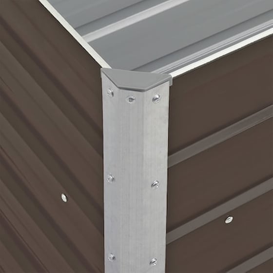 Vidaxl Ζαρντινιέρα Κήπου Καφέ 240 X 40 X 77 Εκ. Γαλβανισμένος Χάλυβας image 2