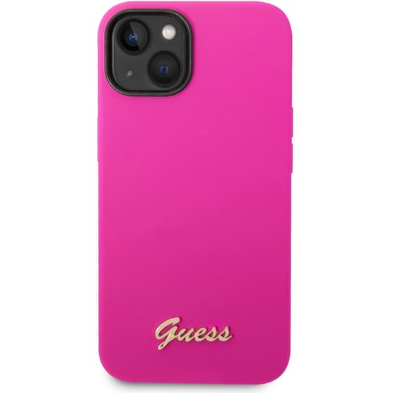 Θήκη Apple iPhone 14 - Guess Vintage Script Gold Logo Collection - Φουξία image 0