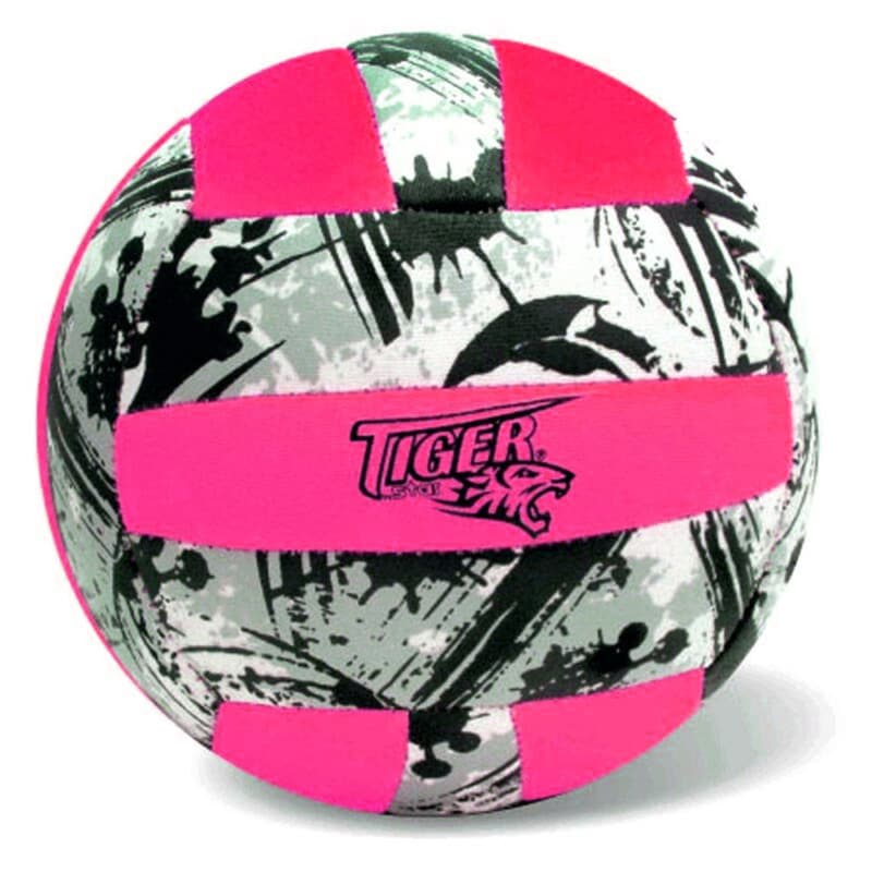 STAR TOYS Μπάλα Beach Volley Tiger Star Fluo Φούξια Size 1 Αδιάβροχη από Νεοπρένιο