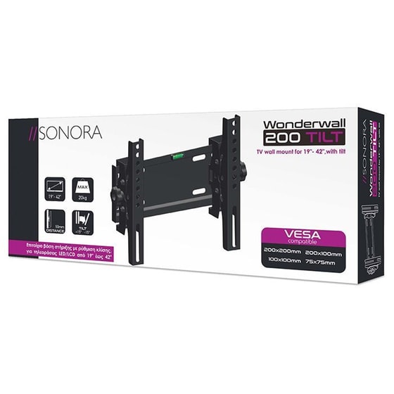 Βάση Τηλεόραση Επιτοίχια Sonora WonderWall 200 Tilt για 19" - 42" έως 20 kg image 2