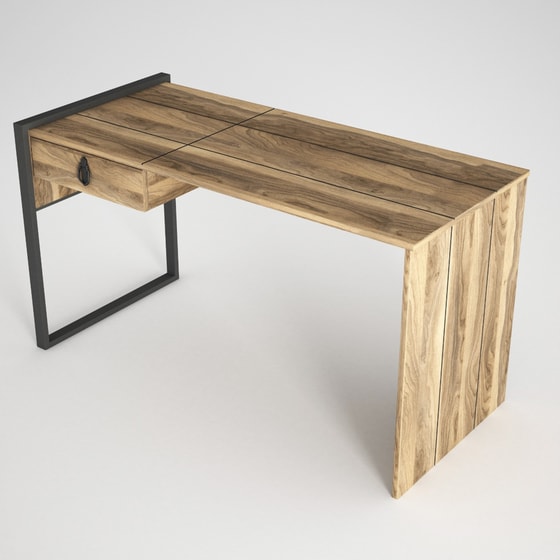 Γραφείο Μελέτης 24Mall Firma από Μοριοσανίδα 124x60x75.8 cm - Καφέ image 1