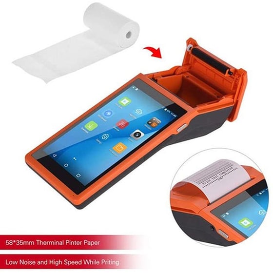 NETUM All in One BT/WIFI 2/16GB Android Pos Terminal Receipt Printer - Πορτοκαλί image 2