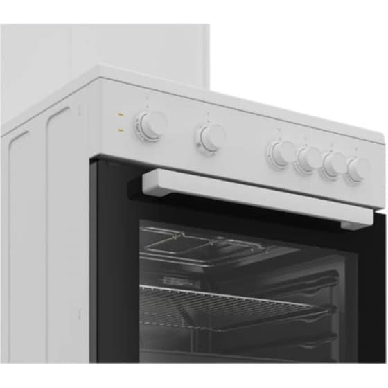 BEKO FSS 66002 GW 71 Lt Λευκό Ηλεκτρική Κουζίνα Εμαγιέ image 2