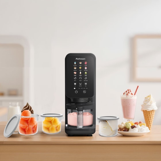 Παγωτομηχανή ROHNSON R5655 VLCREME 3 x 450 ml Μαύρο image 14