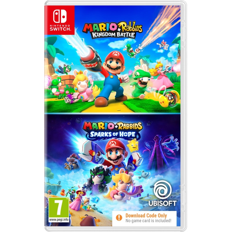 Mario + Rabbids: Kingdom Battle/ Mario + Rabbids Sparks of Hope (Code in a Box) - Nintendo Switch