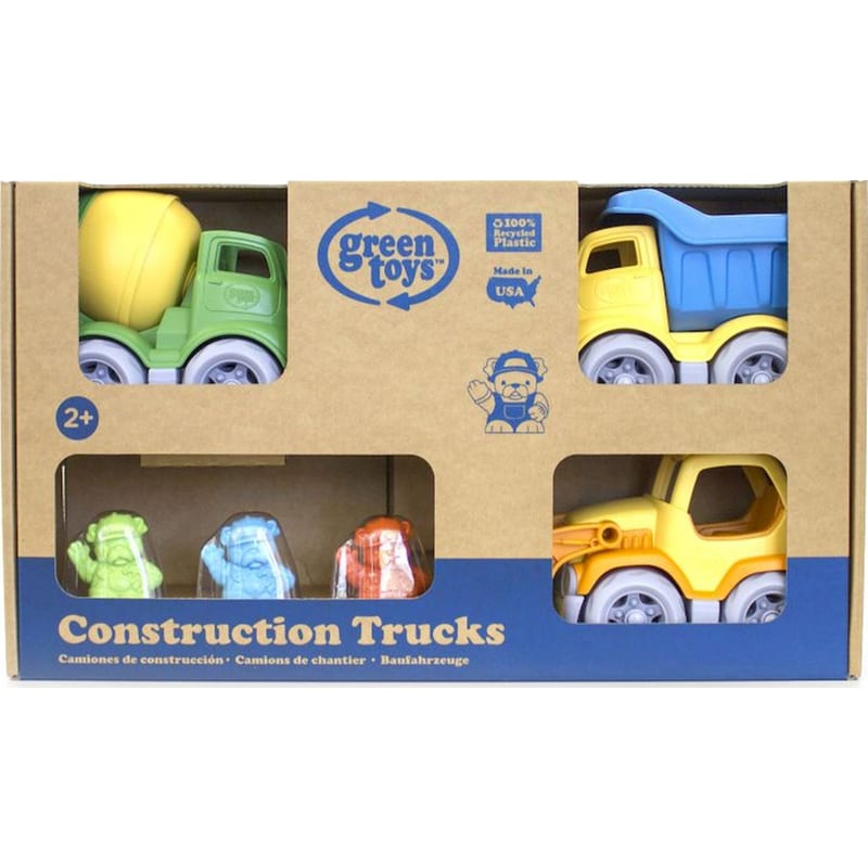 GREEN TOYS Green Toys 3 Μπουλντόζες με 3 Φιγούρες (CST3-1209)