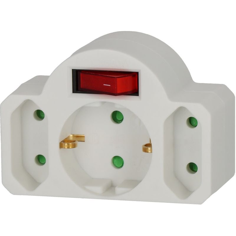 BRENNENSTUHL Ταφ Brennenstuhl BCR1100 3 Θέσεων - Λευκό