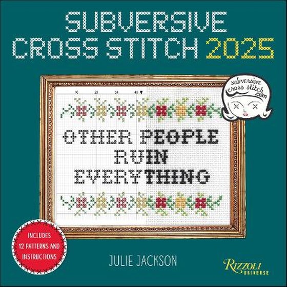 Ημερολόγιο Τοίχου Μηνιαίο 2025 Subversive Cross Stitch 12M image 0