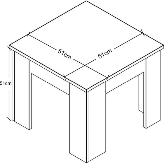 Βοηθητικό Τραπεζάκι Kitwood 51x51cm από Μελαμίνη - Φυσικό/ Δρυς image 1