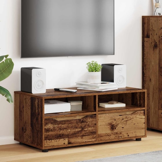 Έπιπλο Τηλεόρασης VidaXL 100 x 48 x 43 cm - Παλαιωμένο Ξύλο image 1