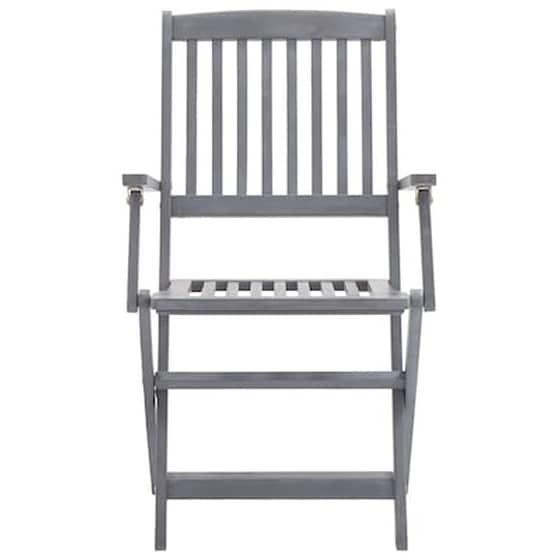 Vidaxl Καρέκλες Εξ. Χώρου Πτυσσόμενες 8 Τεμ. Από Μασίφ Ξύλο Ακακίας image 3