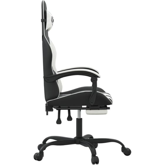 Καρέκλα Gaming VIDAXL 349608 με Υποπόδιο από Τεχνητό Δέρμα - Λευκή image 2