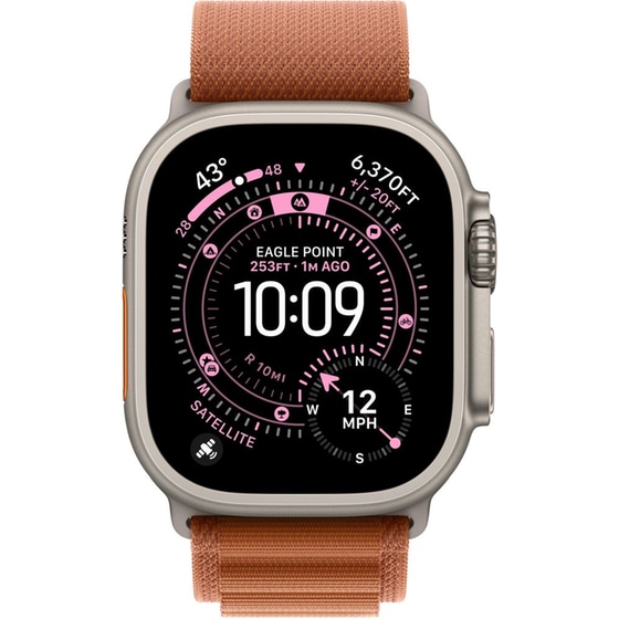 Λουράκι Apple Alpine Loop L για Apple Watch 49mm - Terra Cotta with Natural Titanium Finish image 2