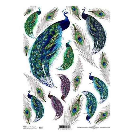 Ριζόχαρτο "peecock" 21x29εκ.  (itd-r324) image 0