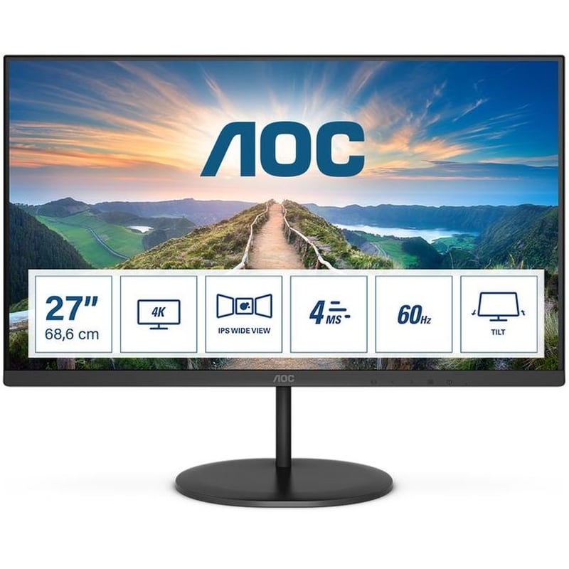 AOC AOC V4 U27V4EA Monitor 27 4K UHD IPS Flat 60Hz 4ms