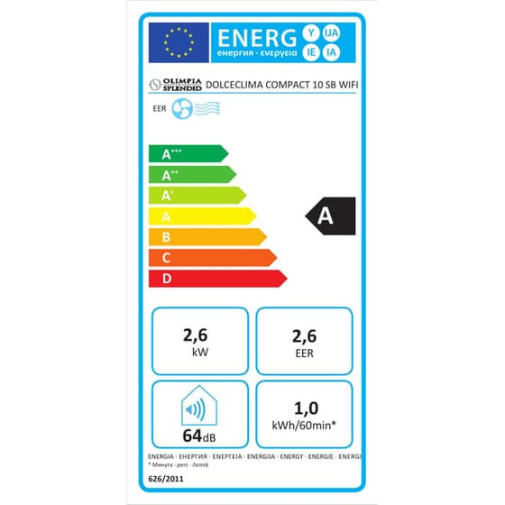 OLIMPIA Dolceclima Compact 10 SB Wi-Fi Φορητό Κλιματιστικό 10.000 BTU A μόνο Ψύξη image 3