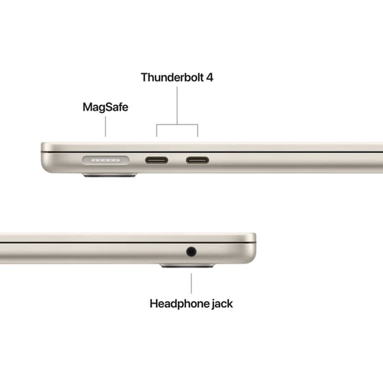 Apple MacBook Air with M4 Chip 13.6"QHD (Apple M4/16GB/256GB SSD/MacOS) Starlight image 5