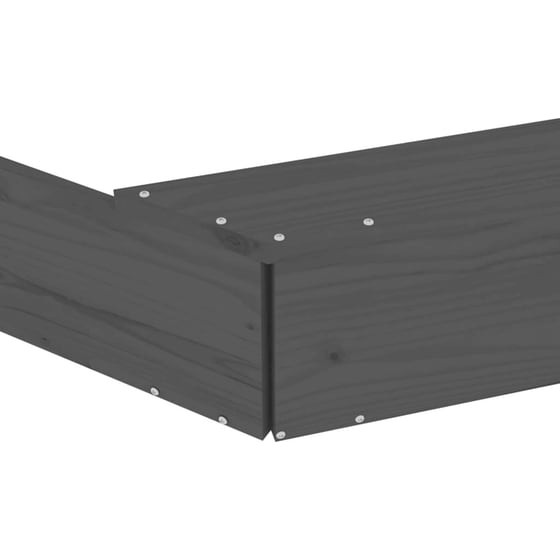 VidaXL Αμμοδόχος με Καθίσματα Οκτάγωνη 111x111x20cm Ξύλινη - Γκρι image 6