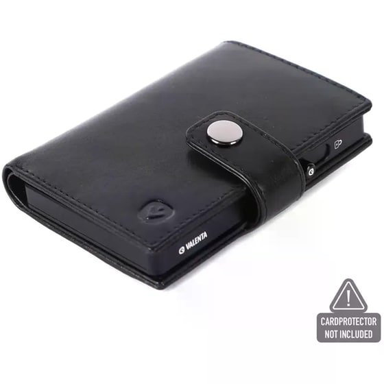 Θήκη Καρτών Valenta Leather Magsafe Luxe Black image 1