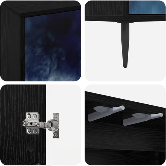 Έπιπλο Τηλεόρασης VidaXL RAALTE 102 x 33 x 51 cm - Μαύρη Δρυς image 5