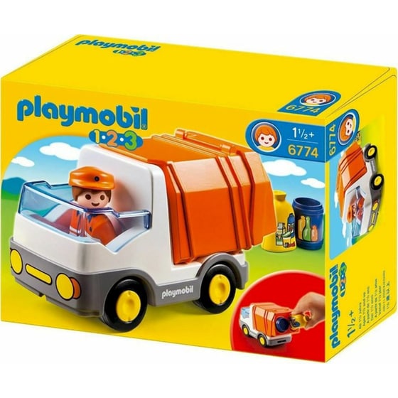 PLAYMOBIL® 1·2·3 Απορριμματοφόρο Όχημα (6774) image 1