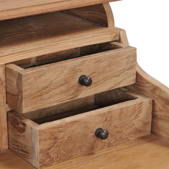 Γραφείο με Συρτάρια VidaXL από Μασίφ Ξύλο Teak 90x50cm - Φυσικό image 6