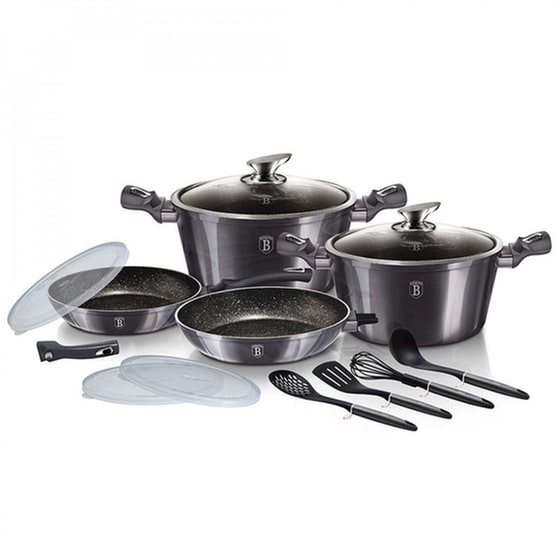 Σετ Μαγειρικά Σκεύη BERLINGER HAUS BH-7059 13 τμχ Γκρι image 0