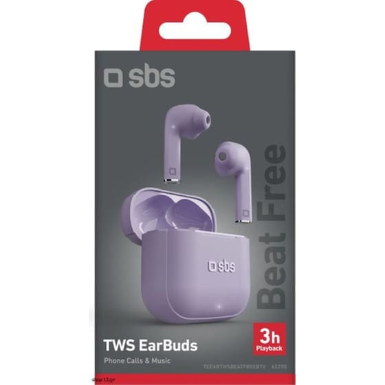 Ακουστικά Bluetooth SBS Tws Beat Free - Violet image 1