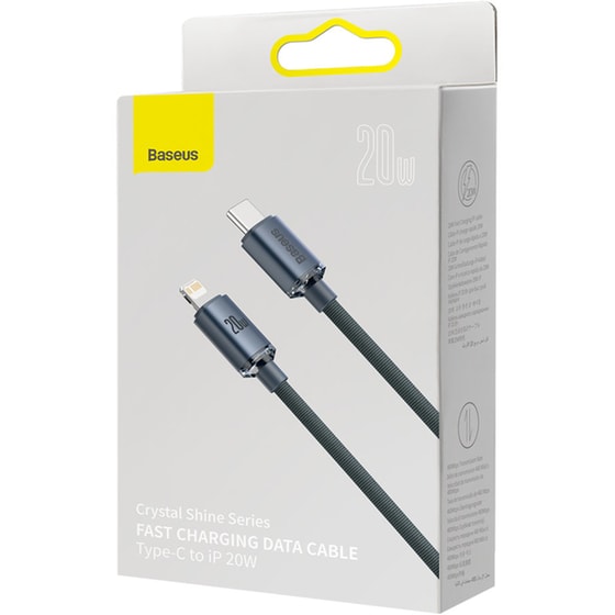 Καλώδιο δεδομένων Baseus Crystal Shine Series Usb-C to Lightning 20W 2m - Black image 4