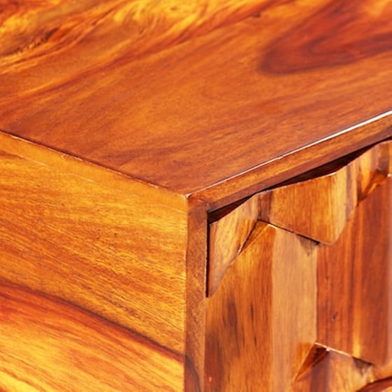 Γραφείο Μελέτης VidaXL από Μασίφ Ξύλο Sheesham 118x50cm - Καφέ Σκούρο image 2