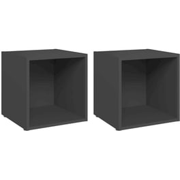 Έπιπλα Τηλεόρασης Vidaxl Μοριοσανίδα 4 Τμχ  37x35x37cm  - Γκρι