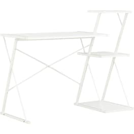 Γραφείο Βιβλιοθήκη VidaXL από Μοριοσανίδα 116x50cm - Λευκό