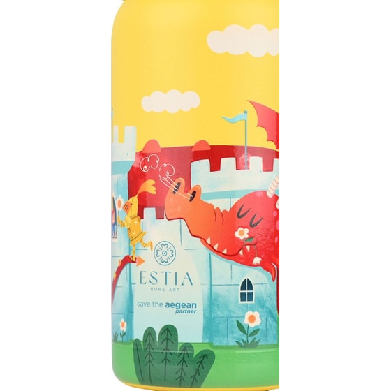 Παιδικός Θερμός Estia Home Art Wonder Bottle Save the Aegean Fortress Dragon 350ml image 1