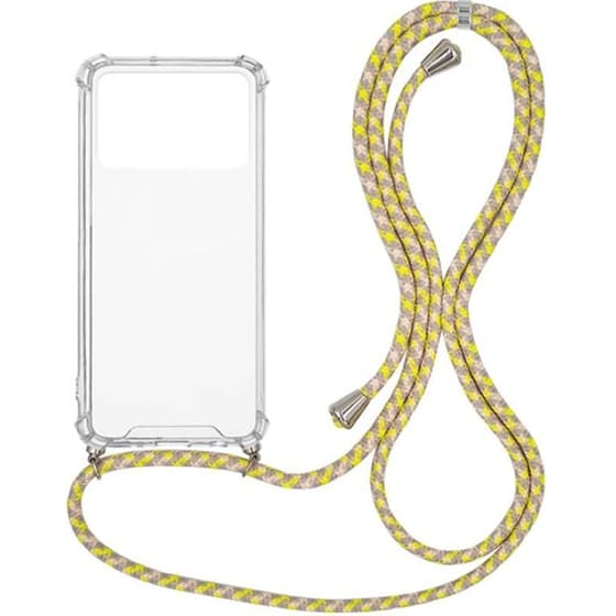 Θήκη Xiaomi Poco X4 Pro 5G - Sonique Armor Clear Με Κορδόνι - Κίτρινο image 0