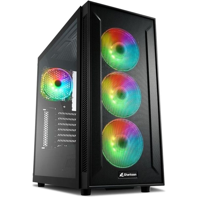 Κουτί Desktop Sharkoon TG6M RGB Midi Tower - Μαύρο