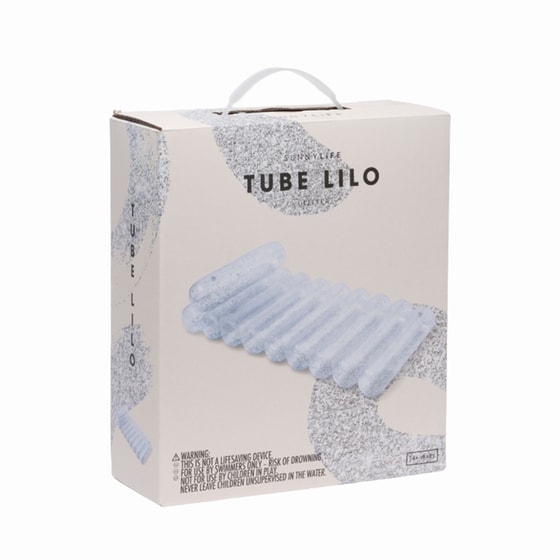 Στρώμα Θαλάσσης SunnyLife Tube Lilo με Glitter 95 cm - Διαφανές image 6