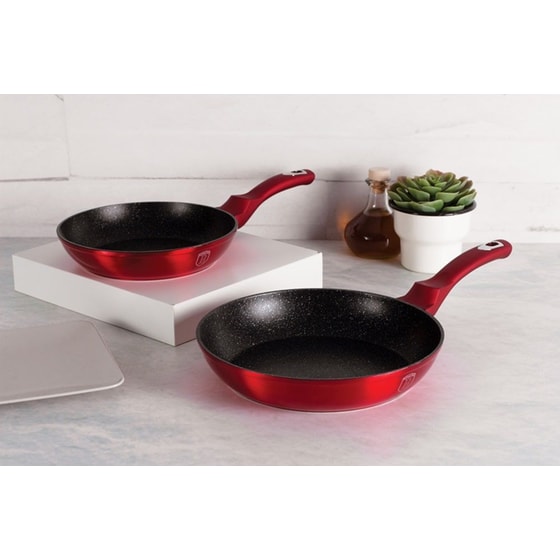 Σετ Τηγάνια BERLINGER BH-1612NF 2 τμχ Κόκκινο image 1