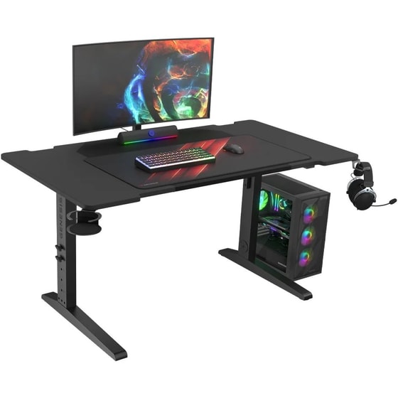 Γραφείο Gaming Genesis Holm Modular 140 με Ρυθμιζόμενο Ύψος - Μαύρο image 1
