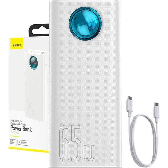 Powerbank Baseus Amblight 30000mAh - Λευκό image 0