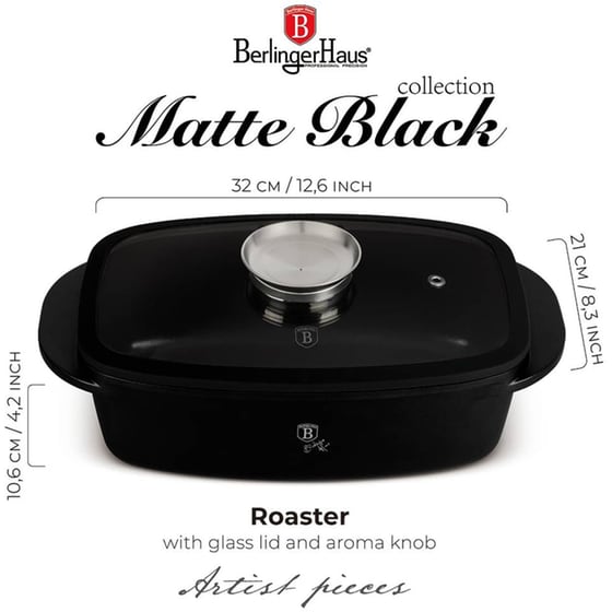 BERLINGER HAUS BH-8779 Μαντεμένια Γάστρα 32 cm 6 L Μαύρο image 2