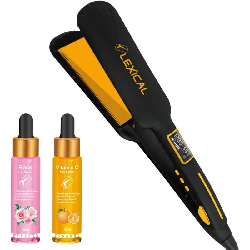 LEXICAL Ισιωτικό Μαλλιών LEXICAL με Πλάκες Τιτανίου 65 W LHS-5390BLK Μαύρο