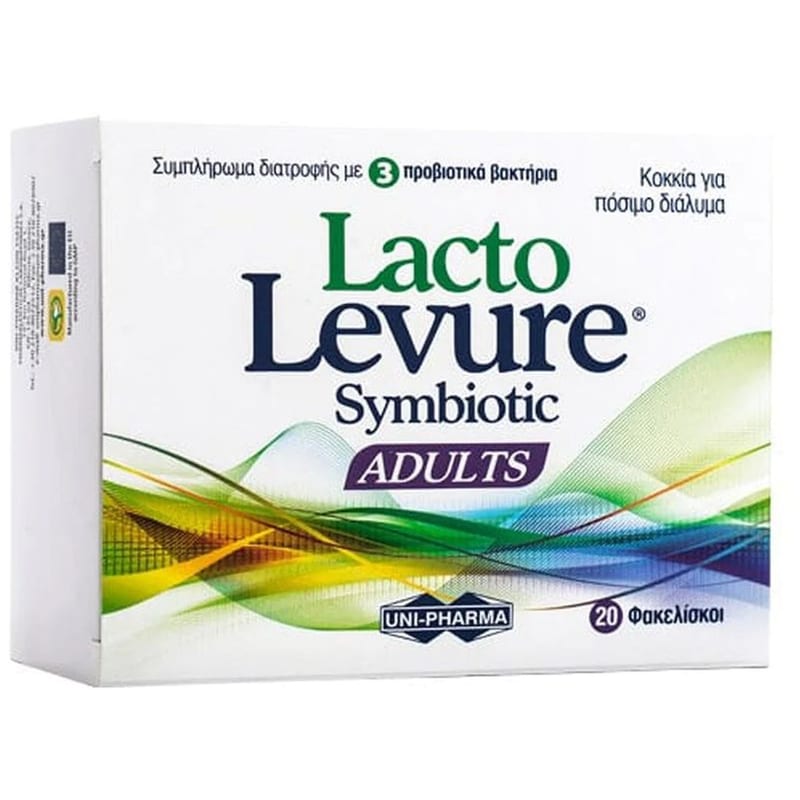 UNI-PHARMA Προβιοτικό UNI-PHARMA Lacto Levure Symbiotic Adults Φραγκοστάφυλο - 20 Φακελάκια