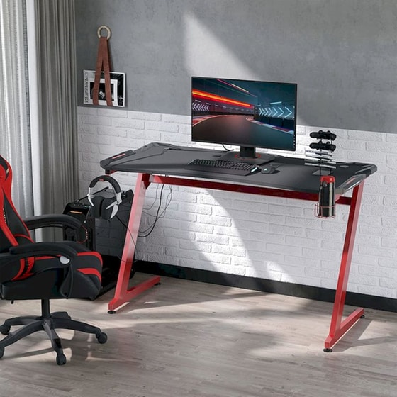 Γραφείο Gaming ArteLibre Leia 140x65x75cm - Κόκκινο image 2