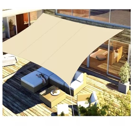 Πανί Σκίασης Αδιάβροχο Τετράγωνο Gardlov από Πολυεστέρα 4x3 m - Μπεζ image 2