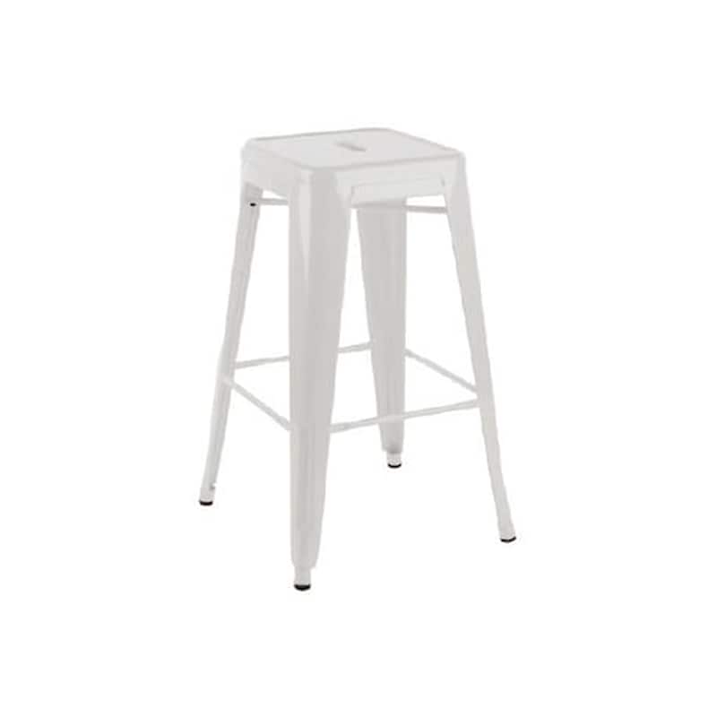 WOODWELL Σκαμπό Μπαρ Woodwell Μεταλλικό - Λευκό