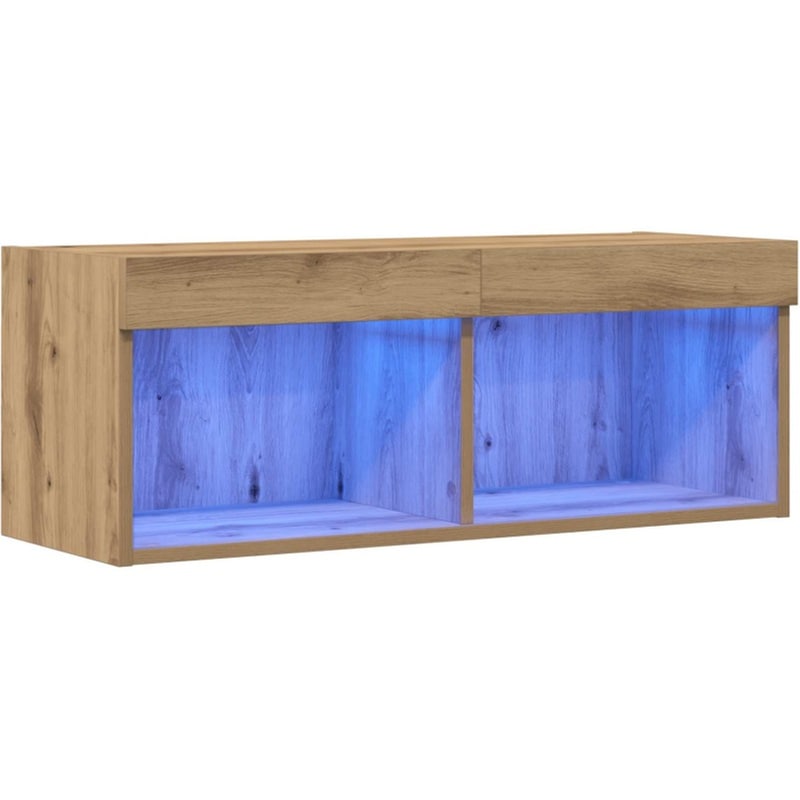 Έπιπλο Τηλεόρασης VidaXL με LED 80 x 30 x 30 cm - Artisan Δρυς