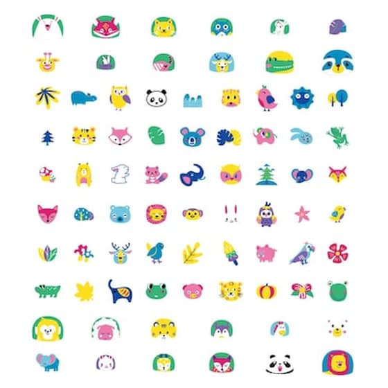 Avenir Αυτοκολλητάκια Νυχιών 78τμχ. "animals" 60523 image 0